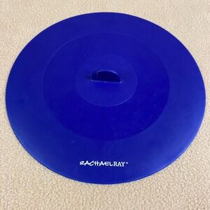 Rachael Ray Top This! Blue Silicone Suction Lid Bowl Cover Microwave 9.25in EUC